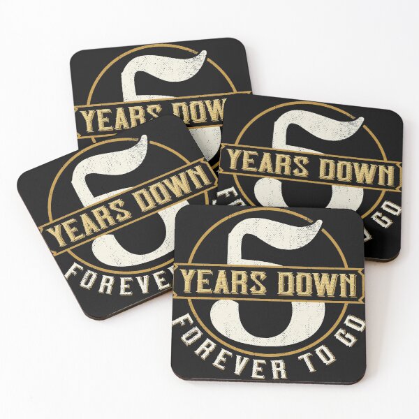 Item preview, 5 Years Down Forever To Go Happy Anniversary design graphic designed and sold by Lisbob.