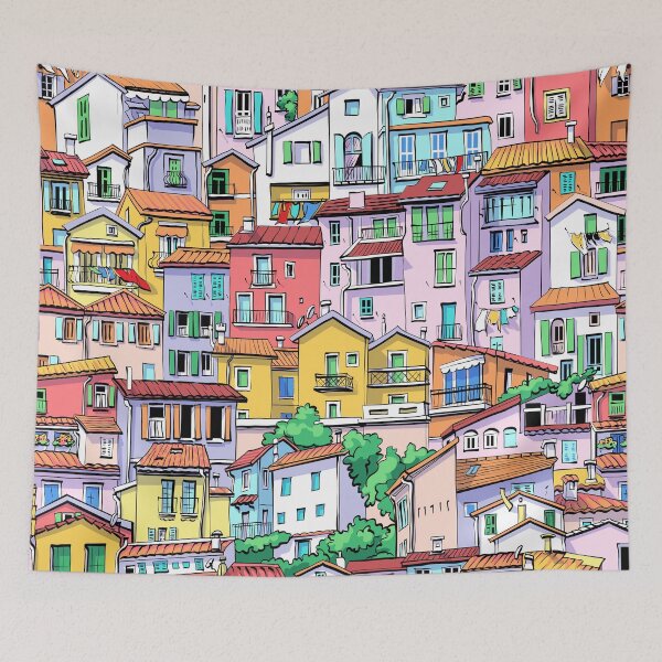 Item preview, Colorful Buildings Art designed and sold by Raju Nandaniya.