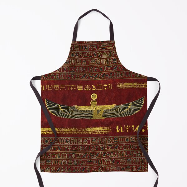 Item preview, Golden Egyptian God Ornament on red leather designed and sold by Nartissima.