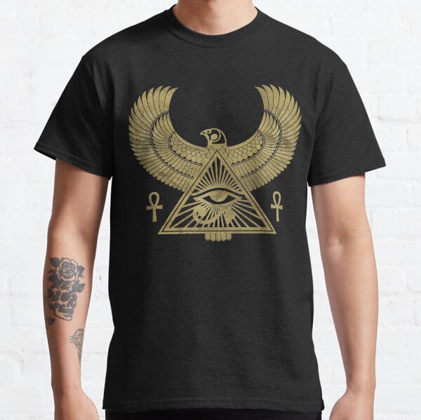Egyptian Eye of Horus - Wadjet Gold and Black Classic T-Shirt
