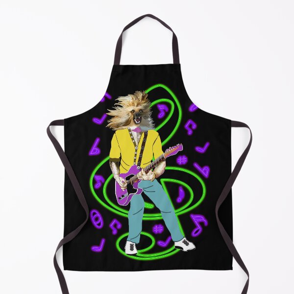 Item preview, Neon green treble clef guitar dog designed and sold by Astralia.
