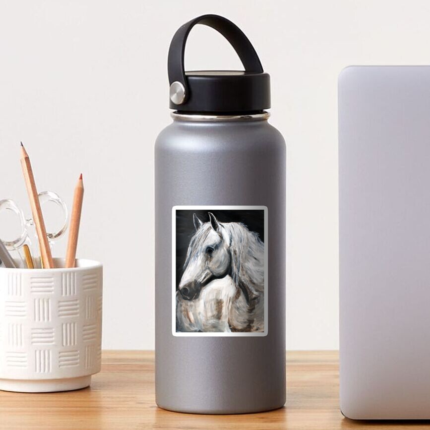 White Horse Sticker