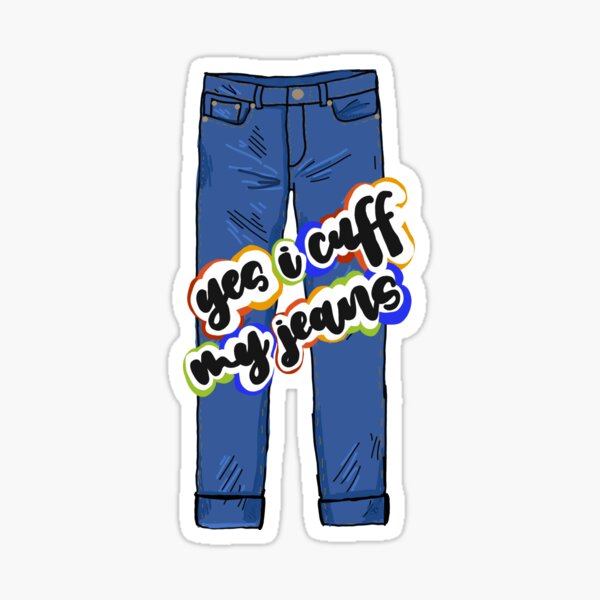 faglært Medicinsk skyld yes i cuff my jeans- gay" Sticker for Sale by rhea-stickers | Redbubble