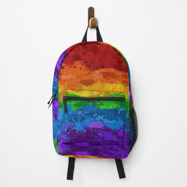 Item preview, Abstract Paint Splatter LGBTQ Pride Rainbow Flag Background designed and sold by LiveLoudGraphic.