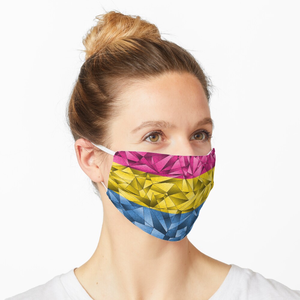 Abstract Pansexual Flag Mask