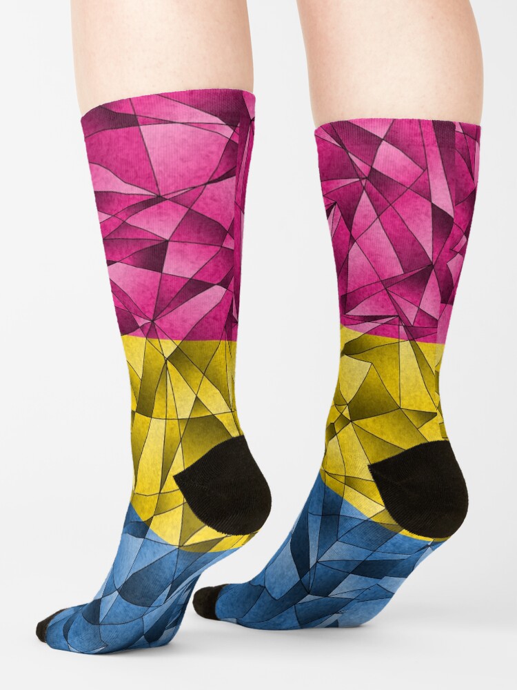 Alternate view of Abstract Pansexual Flag Socks