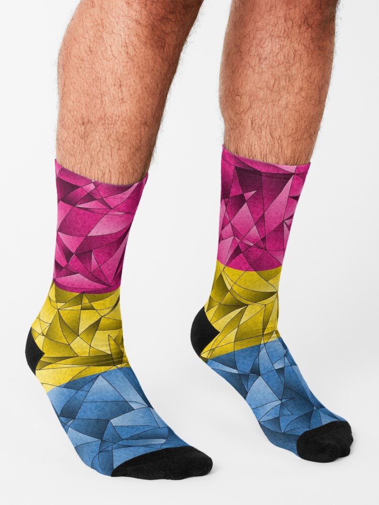 Alternate view of Abstract Pansexual Flag Socks