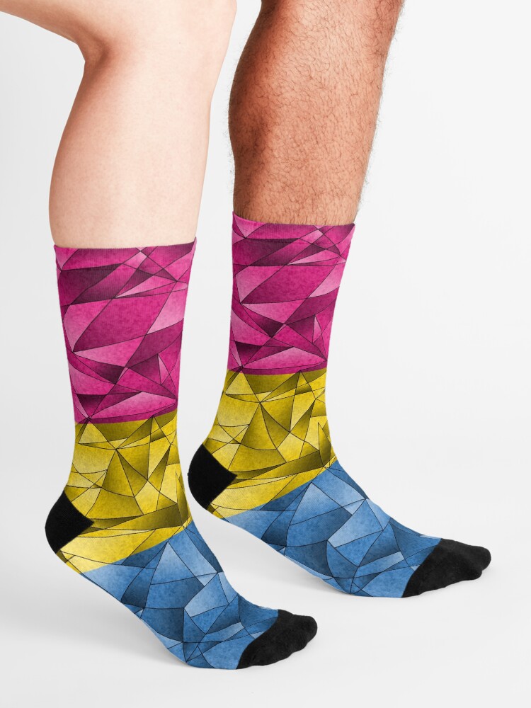 Alternate view of Abstract Pansexual Flag Socks