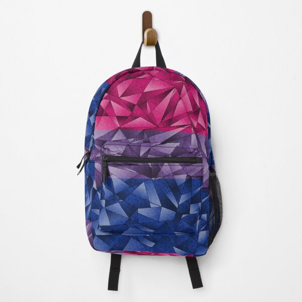 Item preview, Abstract Fractal Triangles Bisexual Pride Flag Pattern designed and sold by LiveLoudGraphic.