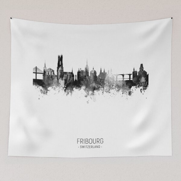 Item preview, Fribourg Switzerland Skyline designed and sold by ArtPrints.