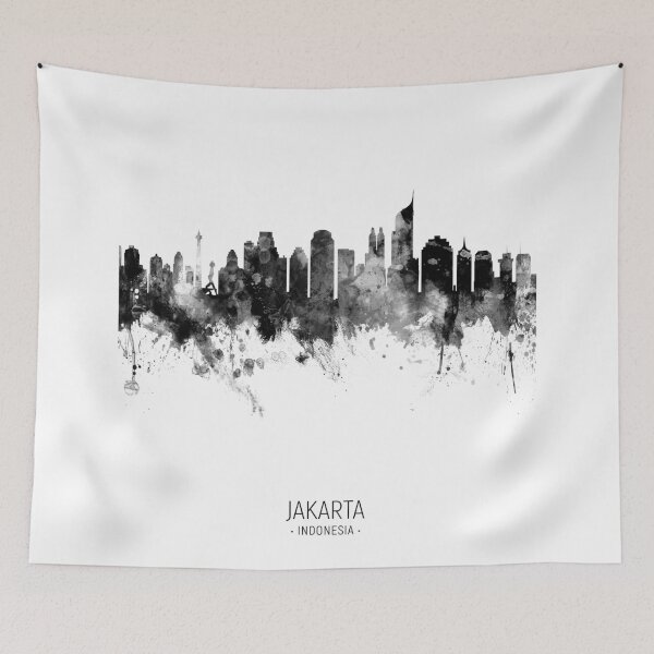 Item preview, Jakarta Skyline Indonesia designed and sold by ArtPrints.