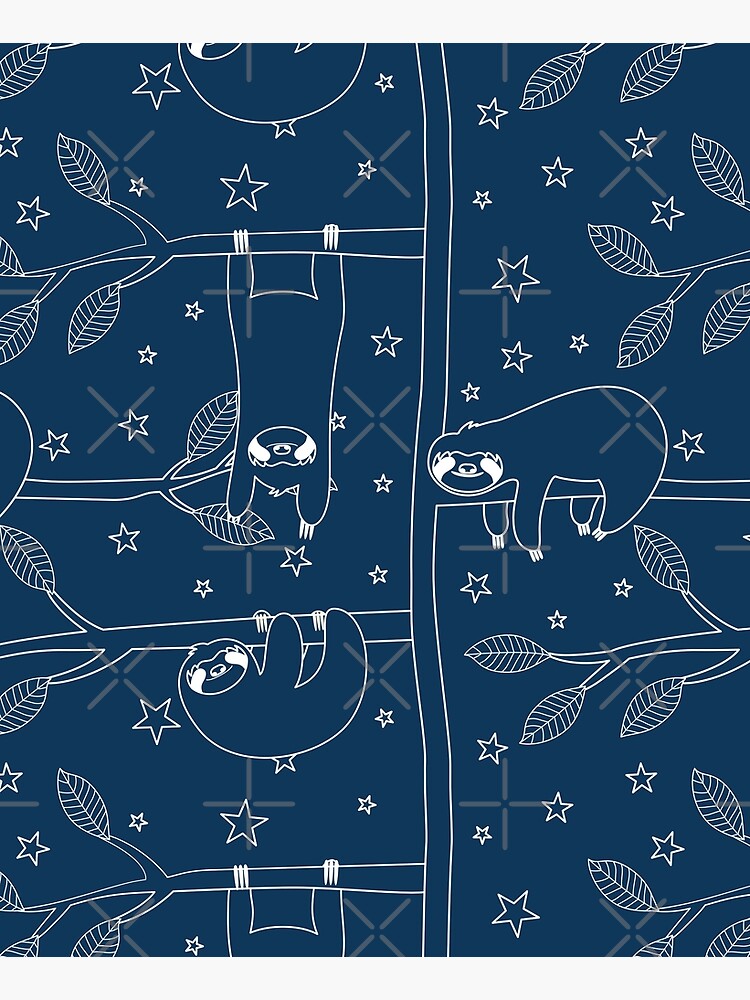 Sleeping Sloth at Night by Lulupainting