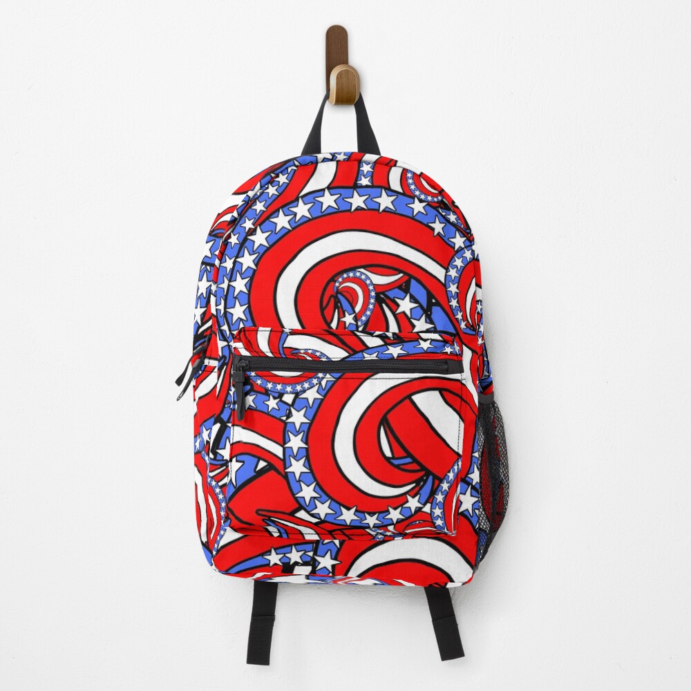 Patriotic American Flag Red White and Blue Stars and Stripes Pattern"  Backpack for Sale by funnytshirtemp | Redbubble
