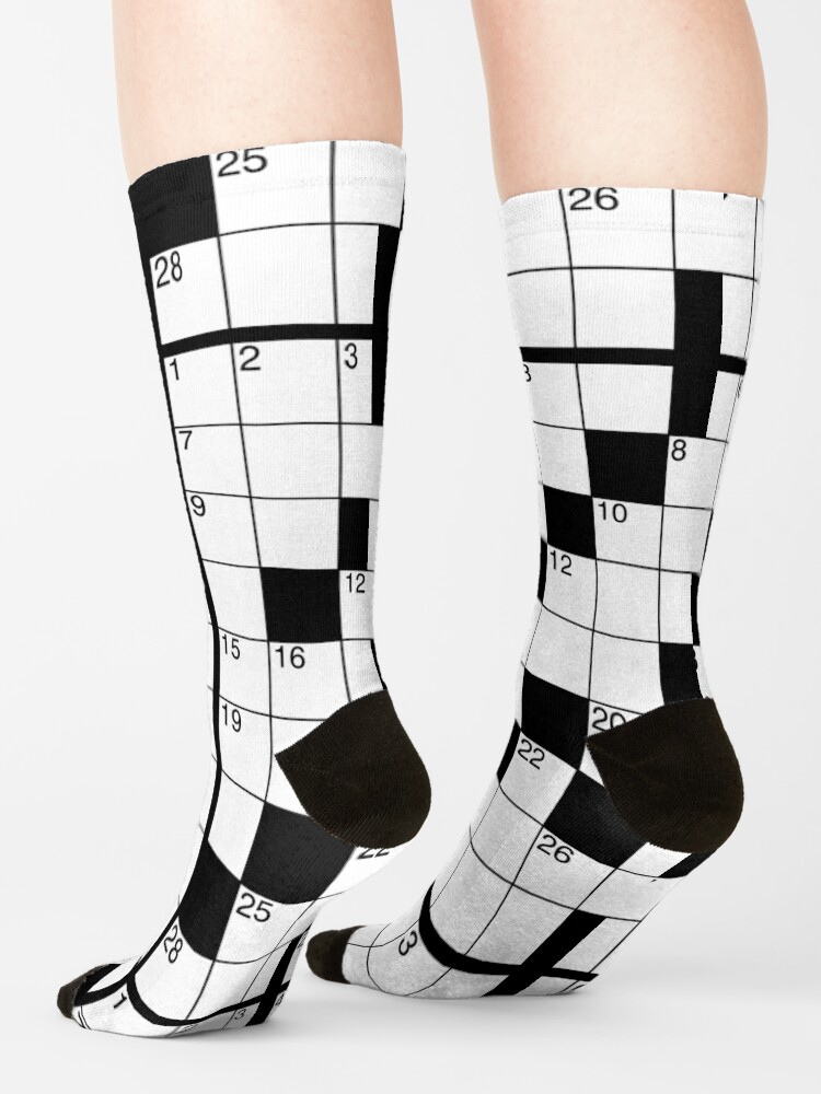  Crossword Puzzle blank Socks By Surreal77 Redbubble
