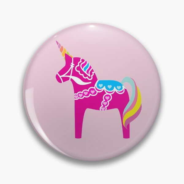 Item preview, Pink Dala Unicorn Horse Fun Swedish designed and sold by funnytshirtemp.