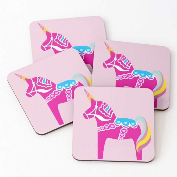 Item preview, Pink Dala Unicorn Horse Fun Swedish designed and sold by funnytshirtemp.