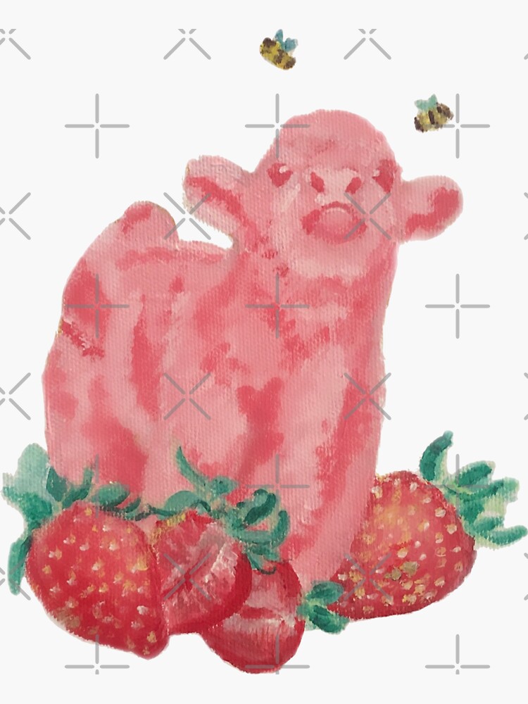 strawberry cow stuffie