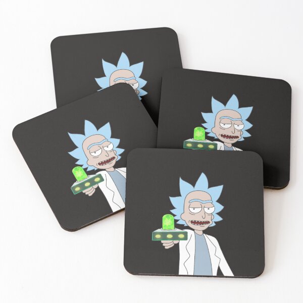 Rick Sanchez portal gun Coasters (Set of 4)