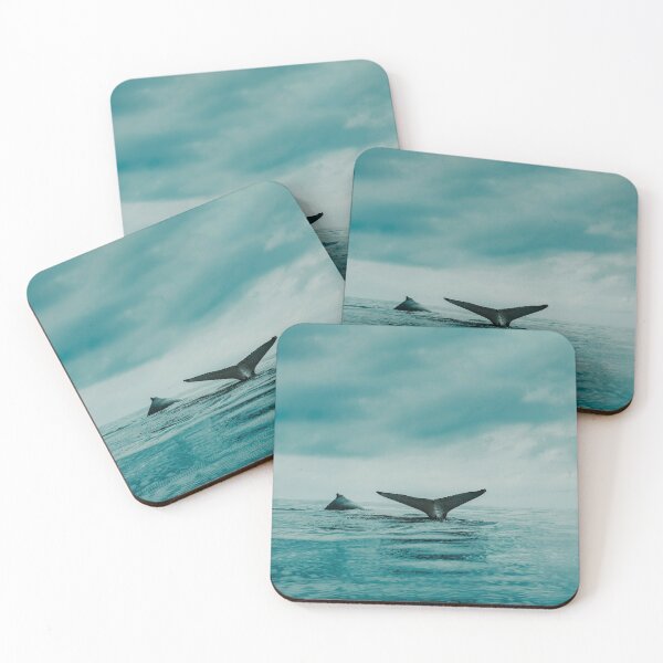 Item preview, sea with whales jumping and lightblue sky designed and sold by Varsi.