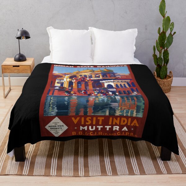 Item preview, Mutra India vintage travel poster designed and sold by stickart-marek.