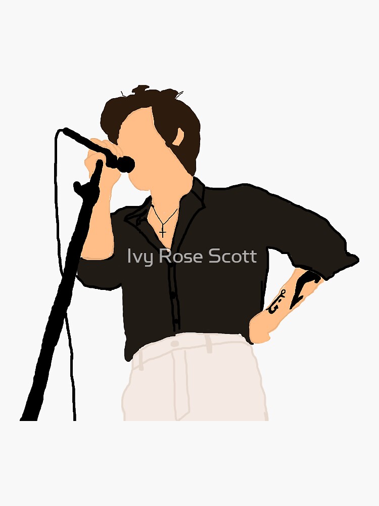 Harry Styles Singing Sticker For Sale By Ivyscott Redbubble