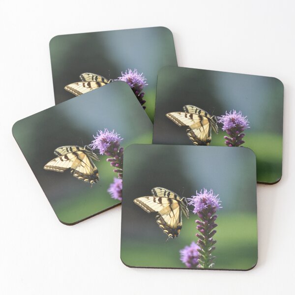 Item preview, Beautiful Yellow Striped Butterfly on Purple flower designed and sold by imjenn.