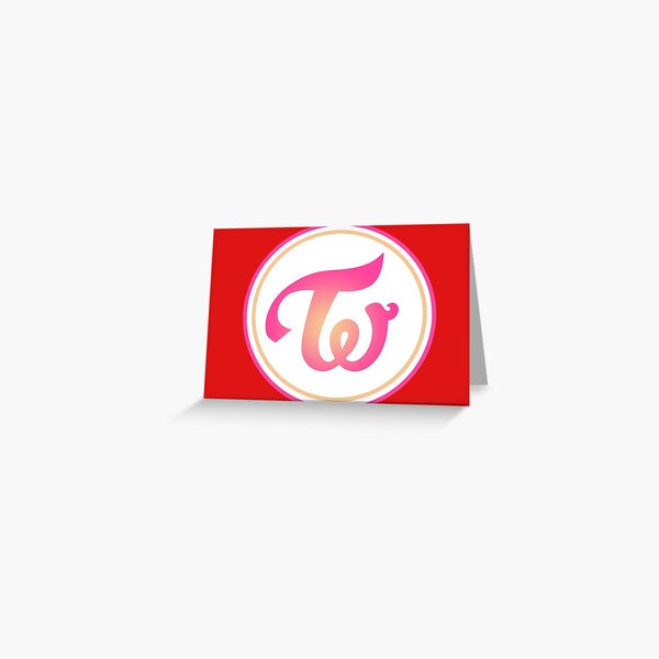 Twice K Pop Members Logo T Shirt Greeting Card By Madzypex Redbubble