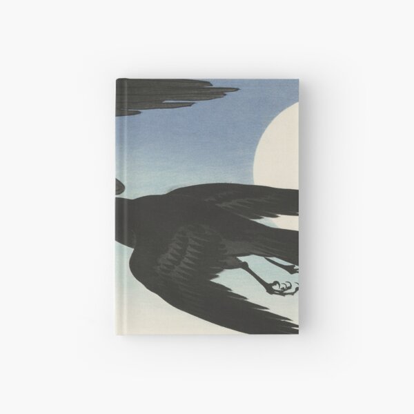 Traditional Japanese Painting of Black Crows Hardcover Journal