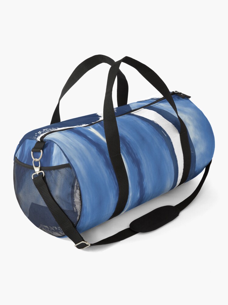 Alternate view of Blue and white abstract art Duffle Bag