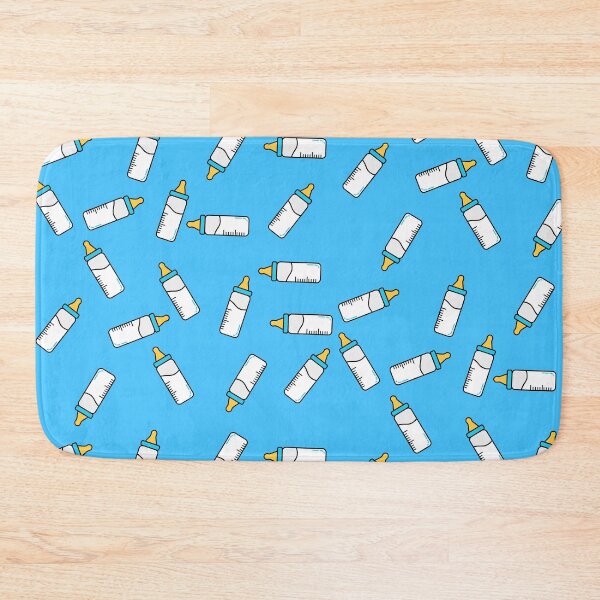 Item preview, Blue baby feeding bottle pattern designed and sold by parazitgoodz.