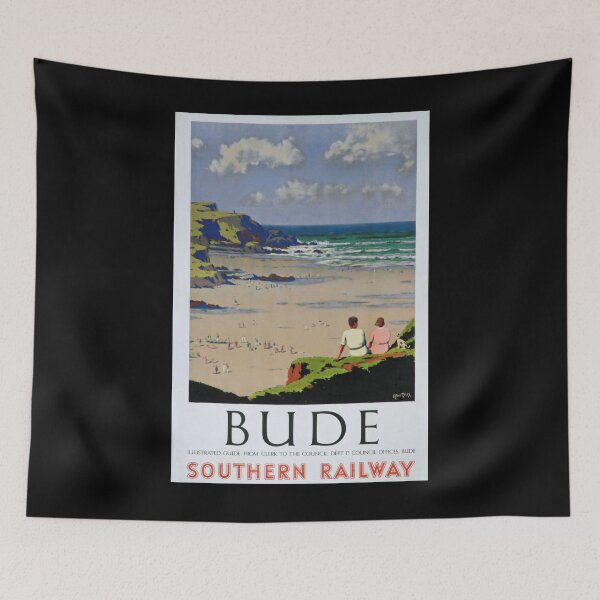 Item preview, Bude vintage travel poster designed and sold by stickart-marek.