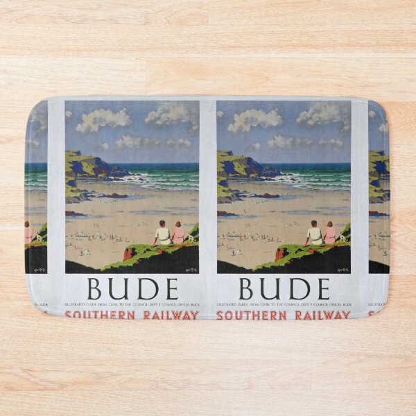 Item preview, Bude vintage travel poster designed and sold by stickart-marek.