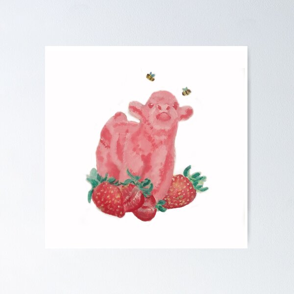 Item preview, Strawberry Cow Prints designed and sold by sydneylouwho99.