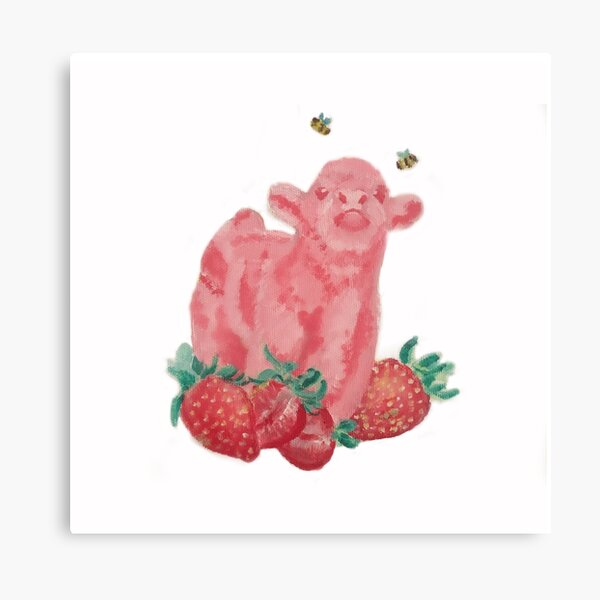 Strawberry Wall Art Redbubble - strawberry milk roblox id