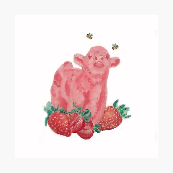 Strawberry Cow Prints Photographic Print