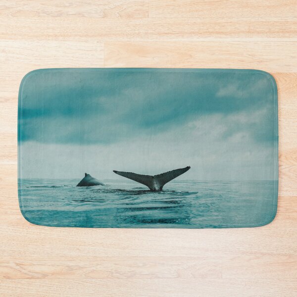 Item preview, sea with whales jumping and lightblue sky designed and sold by Varsi.