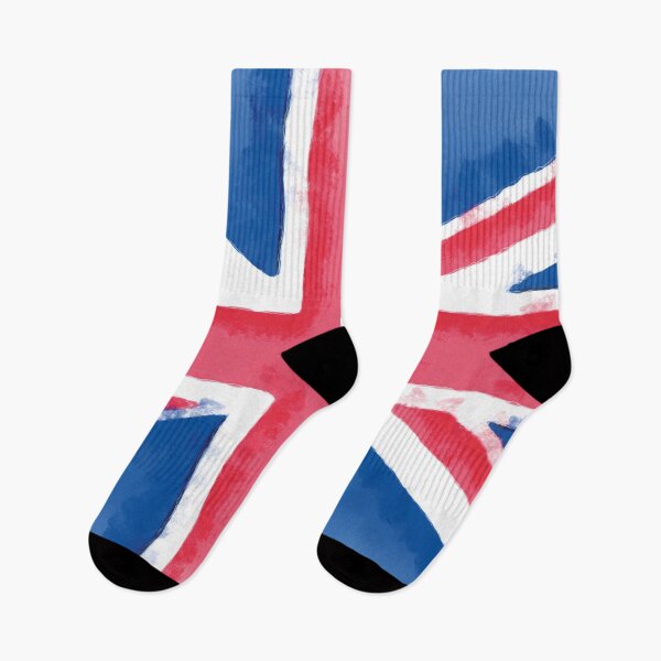 Item preview, UK flag watercolor painting designed and sold by Ghazal-art.