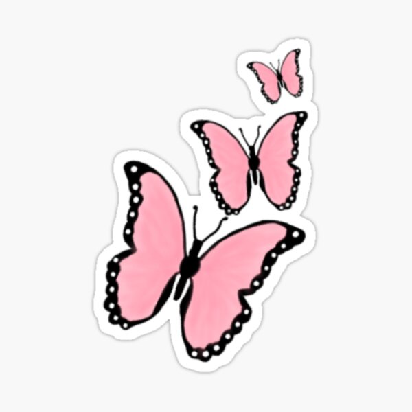 Light Pink Butterfly Stickers | Redbubble