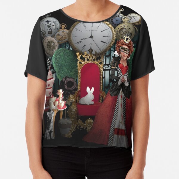 Alice in Wonderland Queen of Hearts Re-imagined Chiffon Top