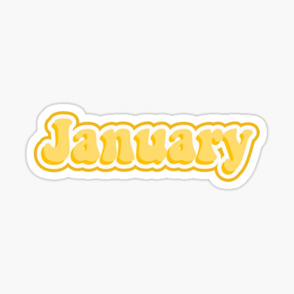 yellow january Sticker