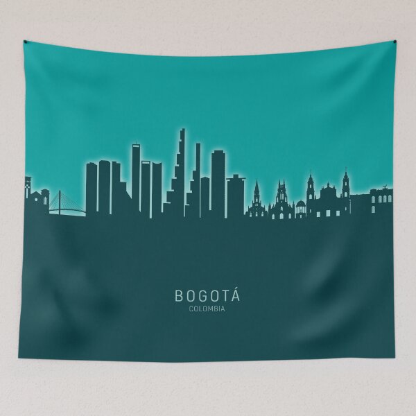 Aperçu de l'œuvre Bogotá Colombia Skyline créée et vendue par ArtPrints.