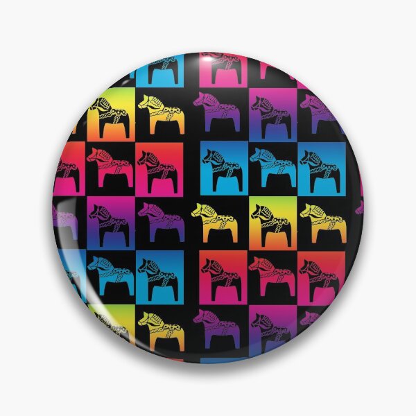 Item preview, Dala Horse Swedish Symbol Dalahost Equestrian Horse Lovers Rainbow designed and sold by funnytshirtemp.