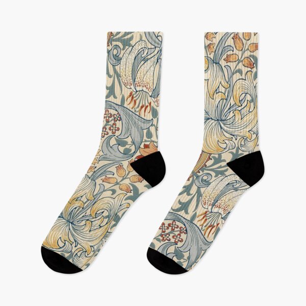 Item preview, Morris Floral Flowers and Leaves Pattern (blue, cream) designed and sold by thelittlebat.
