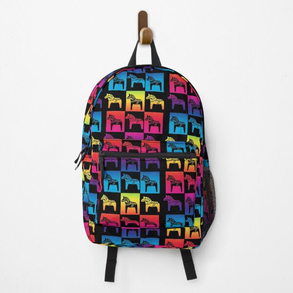 Item preview, Dala Horse Swedish Symbol Dalahost Equestrian Horse Lovers Rainbow designed and sold by funnytshirtemp.