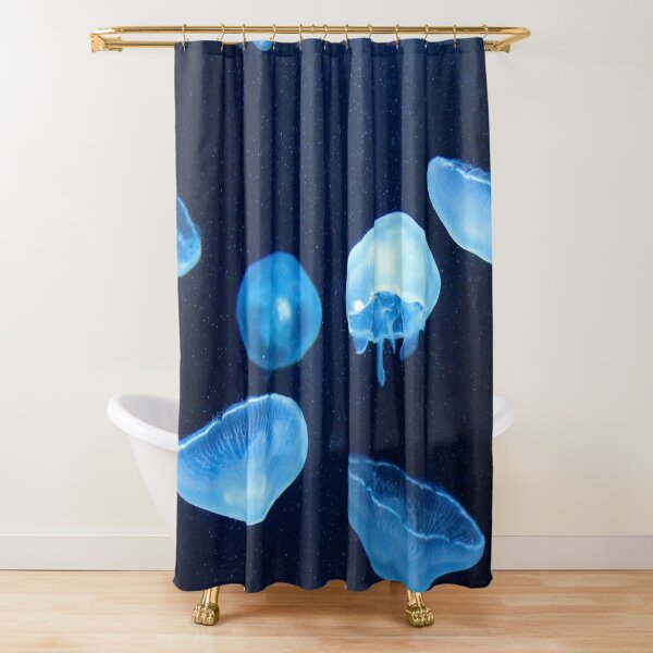 Swimming Jellyfish Shower Curtain