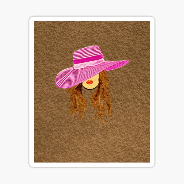 Pink Hat Lady Sticker