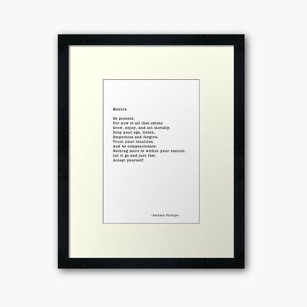 Mantra Framed Art Print