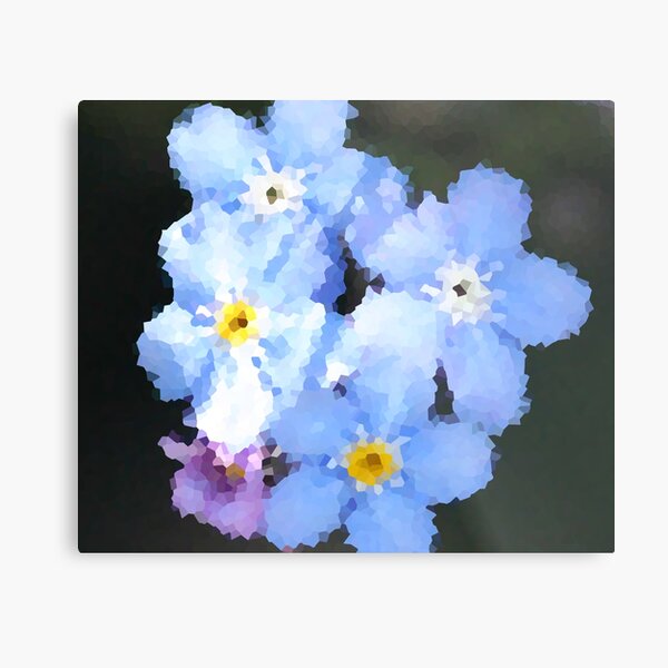Alpine For-Get-Me-Not Art Metal Print