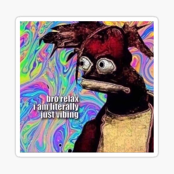 just vibing Sticker