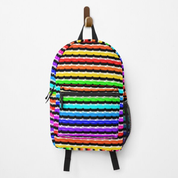 Item preview, Rainbow colored patterned lines with textures and shadows designed and sold by With My Hands By K.